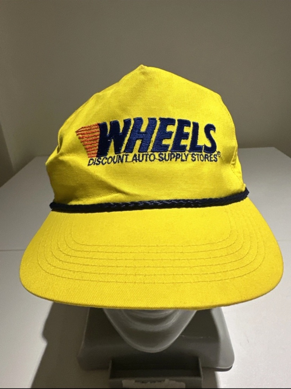Yellow Logo Rope-Trim Baseball Cap